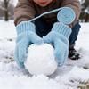 Детские зимние перчатки Теплые Утепленные Варежки с полными пальцами Вязаные перчатки с веревочкой для мальчиков и девочек Велоспорт Лыжи Повседневные прогулки
