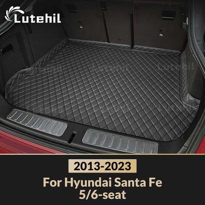 Для Hyundai Santa Fe 5/6-местный 2013- Коврик в багажник Автомобильный Коврик от грязи Защитный коврик Вкладыш в багажник Автоаксессуары для салона