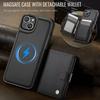 For iPhone 14 Case JEEHOOD J09 RFID Blocking Card Holder Leather Back Phone Cover Compatible with MagSafe