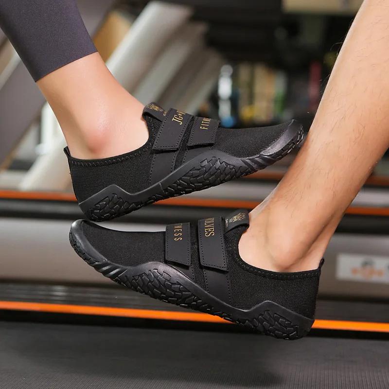 Модные унисекс-обувь для пауэрлифтинга, становой тяги, йоги, спортзала, пляжа, кроссовки с подошвой сумо, портативные кроссовки с мягкой подошвой, нескользящая тренировочная обувь2024