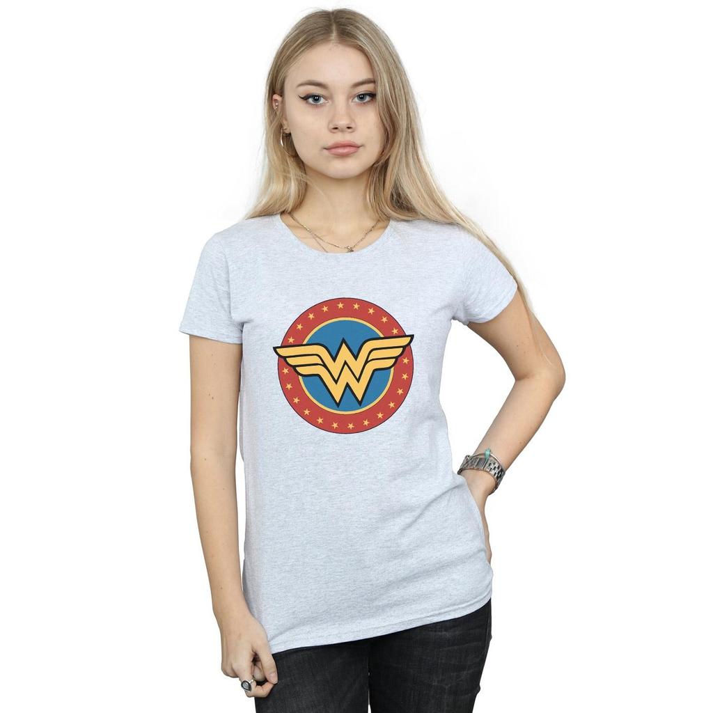 DC Comics Womens/Ladies Wonder Woman Circle Logo Cotton T-Shirt