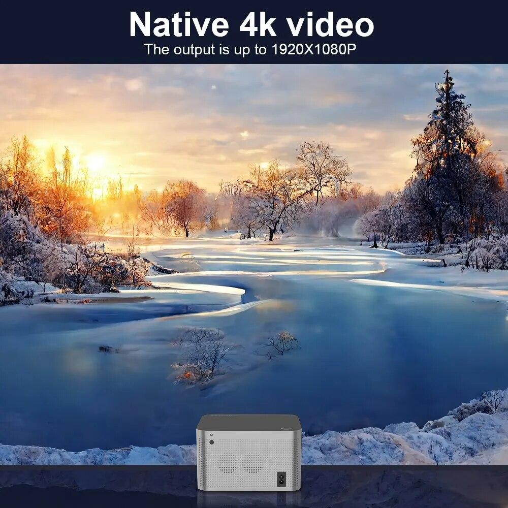 New Projector Hy350 Android 11 Real 4K 1920*1080P Wifi6 580ANSI Allwinner H713 32G Voice Control BT5.0 Home Cinema Projetor