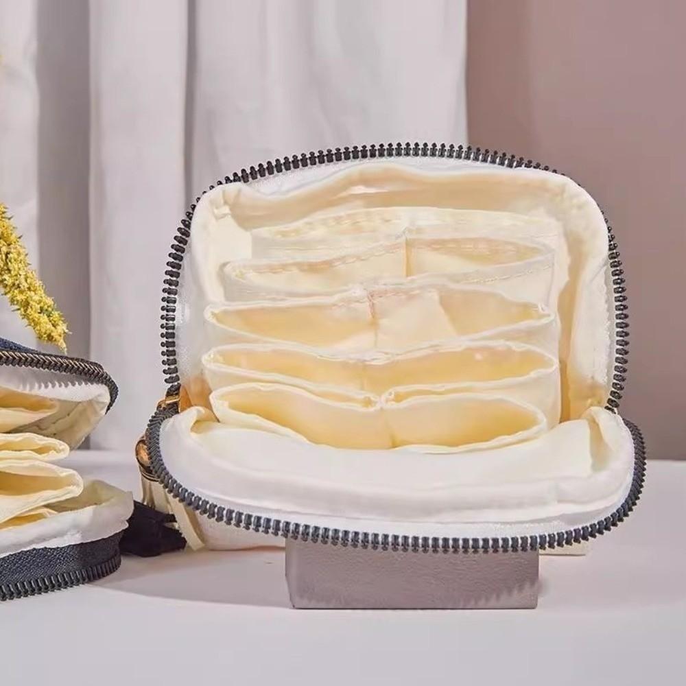 Velvet Jewelry Storage Bag Five-Layer Jewelry Holder Portable Jewelry Packing Bag  Gift