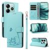 Магнитный кожаный чехол-кошелек с откидной крышкой для Xiaomi Redmi Note 8 8T 9 10 11 12 13 14 Pro 4G 5G | Тисненый дизайн с изображением кошек и бабочек