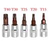 Torx Screwdriver Bits Set for Professionals T15 T20 T25 T30 T40 (Pack of 5)