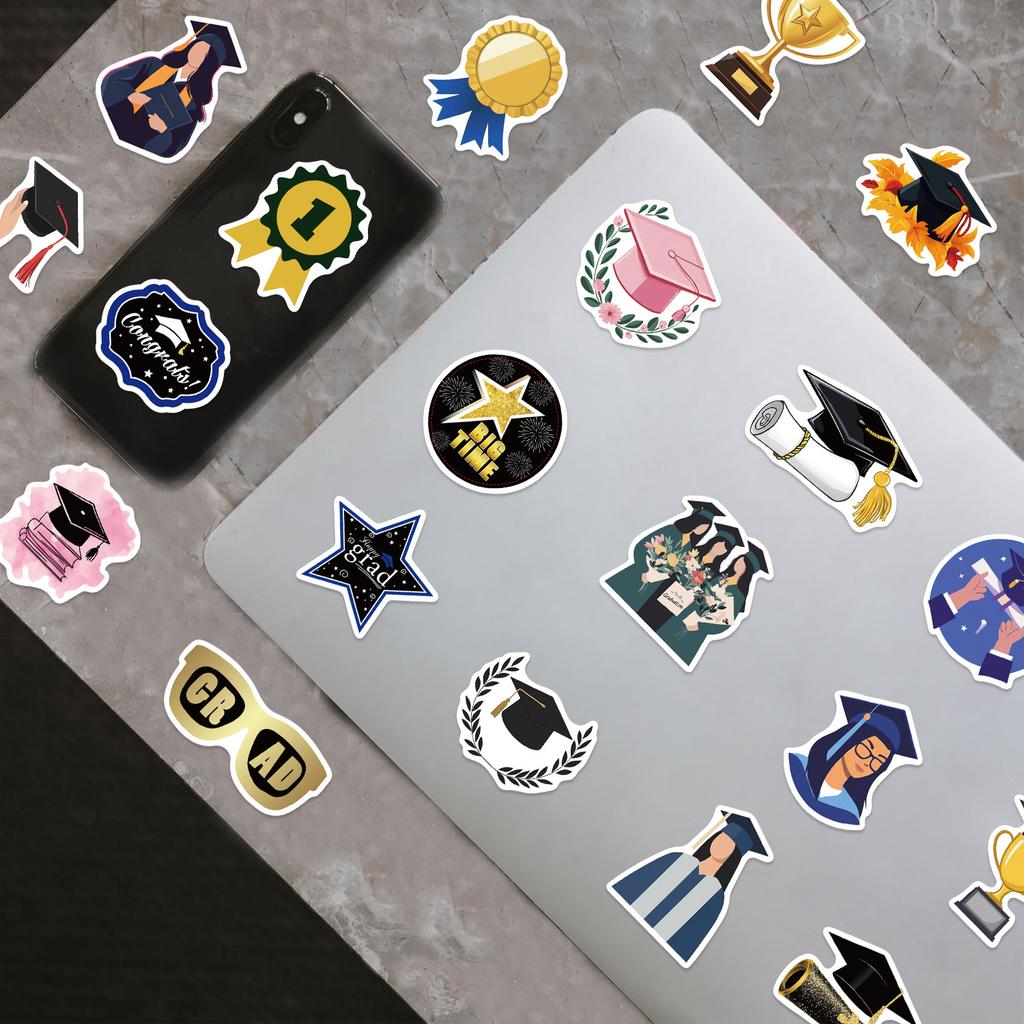50 New Graduation Season Graffiti Stickers Decorate Ipad Suitcase Notebook Diy Waterproof Sticker