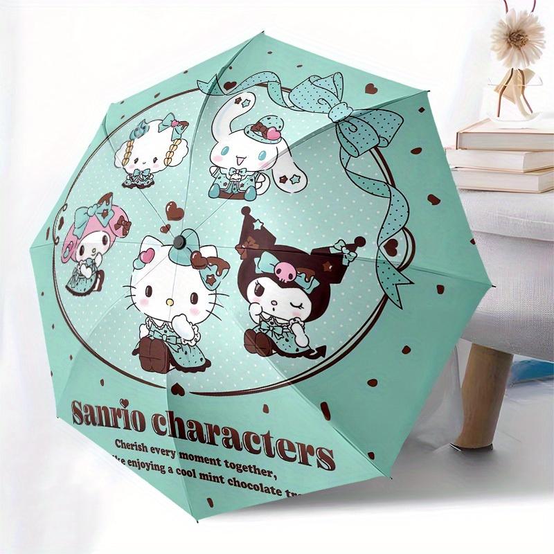 1 шт. Персонажи Sanrio: Зонт-трость с пластиковой ручкой, с рисунком "Мятный шоколад", подходит для всех сезонов, для дома, путешествий, улицы, Sanlio280