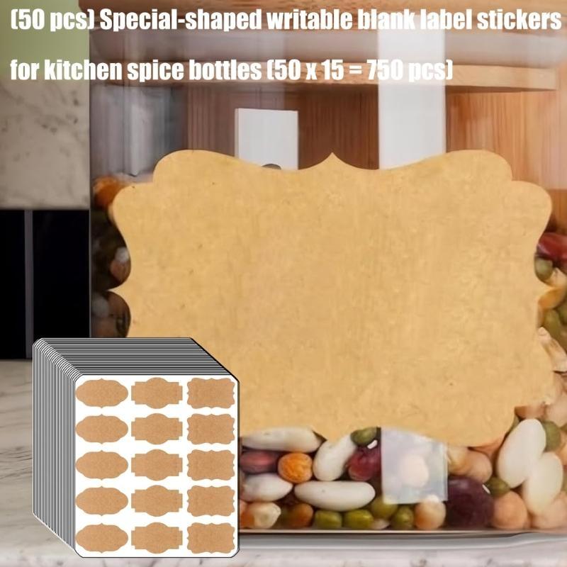 500 шт. Наклейка-этикетка Самоклеящаяся Подарок Tages Sticker Крафт-наклейка для кладовых, банок Мейсона, консервирования, бутылок со специями J0MC