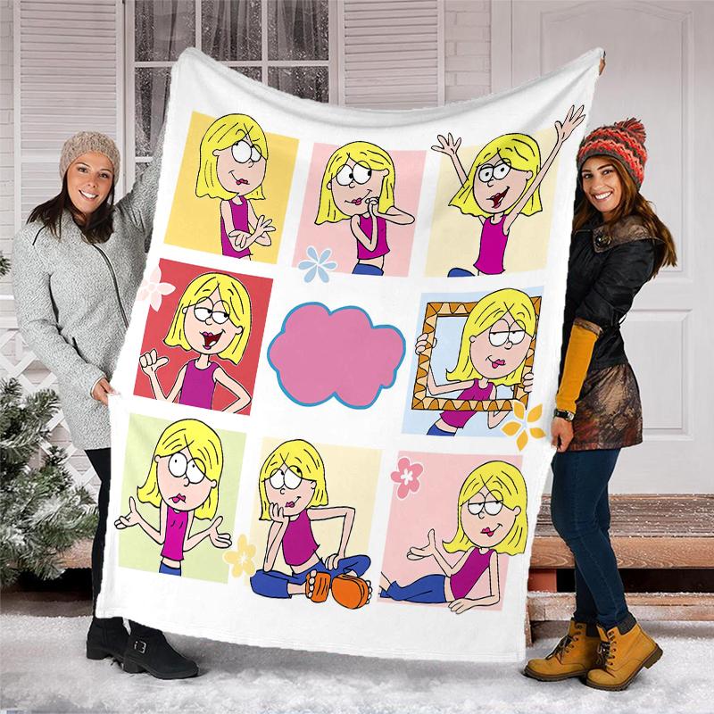 Lizzie McGuire Theme Printed Blanket - Perfect for Couch, Bed, Travel & Outdoor Use | Machine Washable, Cozy & Durable.
