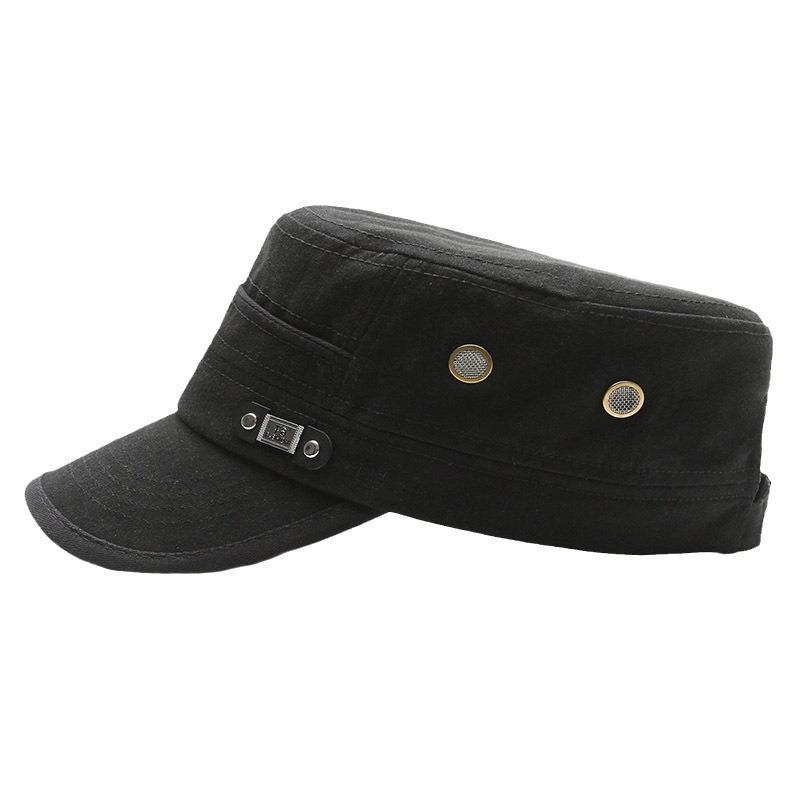 Мужская хлопковая плоская кепка в корейском стиле - сетчатая кепка для рыбалки и путешествий