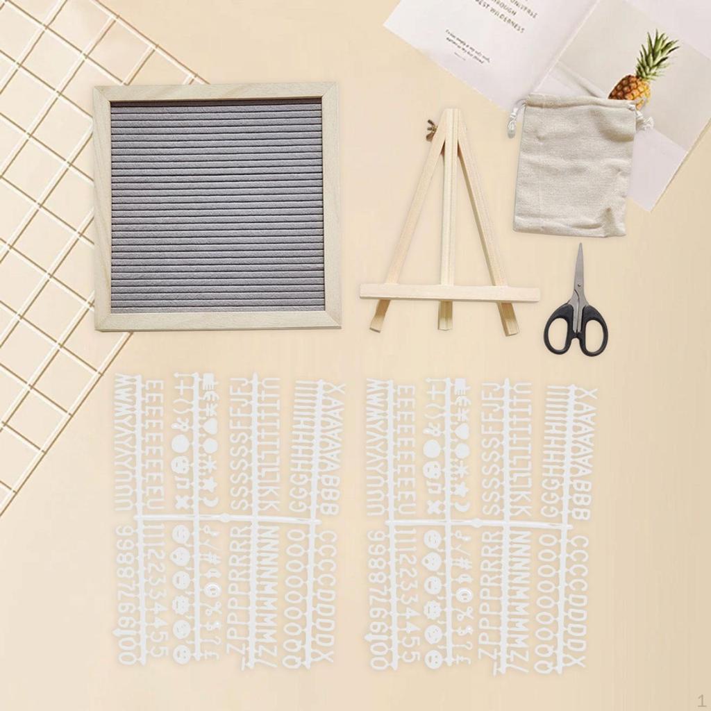 Доска для письма из фетра, сменные информационные таблички с буквами, цифрами и символами