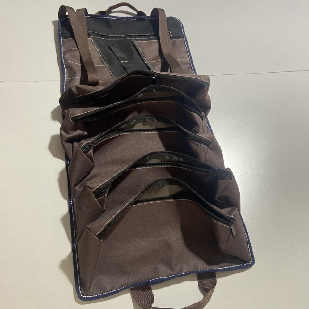 Waterproof 15-Pockets Roll Bag Roll Tool Roll Up Bag Sturdy Waxed Canvas Tool Roll Workshop