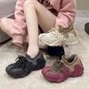 Socks and Shoes New Women's Casual Shoes Platform Women's Shoes Summer Breathable Octopus Flying Woven Sports Shoes Large Size