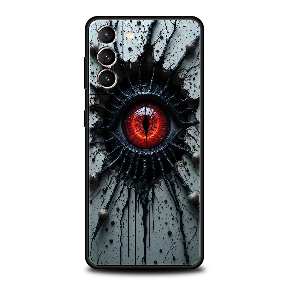 Spooky Scary Red Eye Phone Case Cover for Samsung Galaxy S26 S25 S24 S23 S22 S20 S21 FE Ultra S25 Edge Plus 5G Soft TPU Shell