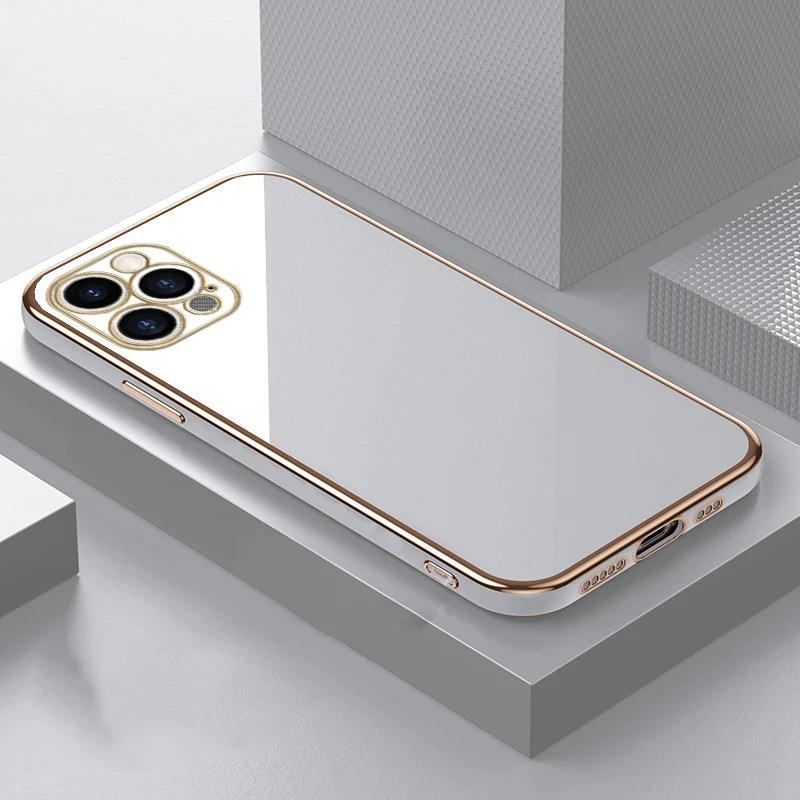 Мягкий чехол из ТПУ с 6D покрытием для iPhone 15 14 13 12 11 Pro Max XR XS X 7 8 Plus SE Mini 6S, силиконовый бампер, задняя крышка для телефона