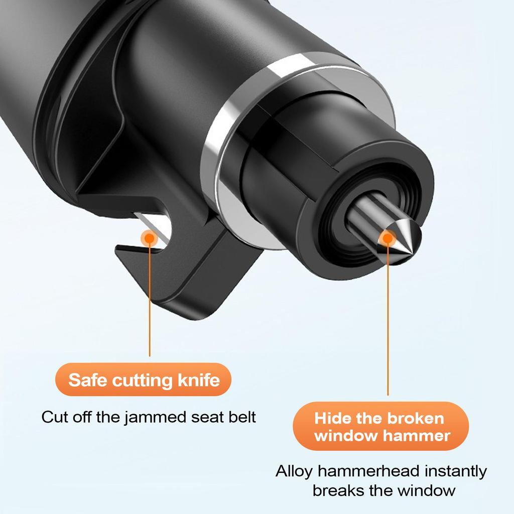 Car Safety Hammer Glass Breaker 2-in-1 Seatbelt Cutter Glass Breaker Compact Automotive Escape Supplies For Sedan Vehicles RV