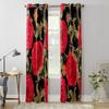 Пейсли гирлянда из ярких красных роз, оконные шторы для гостиной, кухни, современные шторы, домашний декор, жалюзи, шторы
