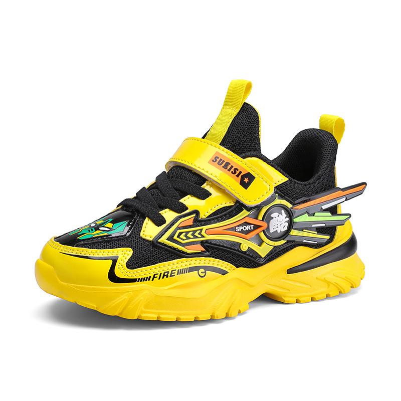 Модная детская спортивная обувь для мальчиков, осенние дышащие кроссовки, легкие кроссовки для бега в школе, повседневная летняя обувь для ходьбы