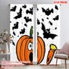 2pcs,2D Plane Printing Light Filtering Curtains Halloween Pumpkin (10) Polyester Fabric (without Rod) All Seasons Perfect for