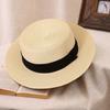Большая женская летняя соломенная шляпа в британском стиле ретро, ​​пляжная шляпа, защита от солнца, дышащая, с широкими полями, мягкая джазовая шляпа от солнца для пеших прогулок, путешествий, прогулок
