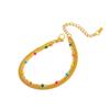 SHIXIN 2026 New Colorful Beaded Chain Bracelet Women Summer Luxury Gold Color Stainless Steel Bangles Wedding Aesthetic Jewelry