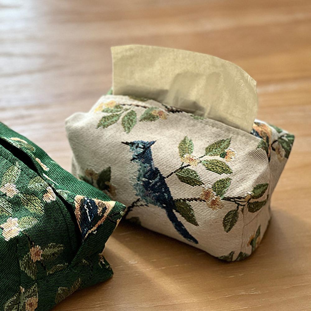 Ткань Европейский Винтажный Стиль Гостиная Стол Сумка для Хранения Жаккардовая Бумажная Сумка с Рисунком Бытовая Настольная Бумажная Сумка с Рисунком