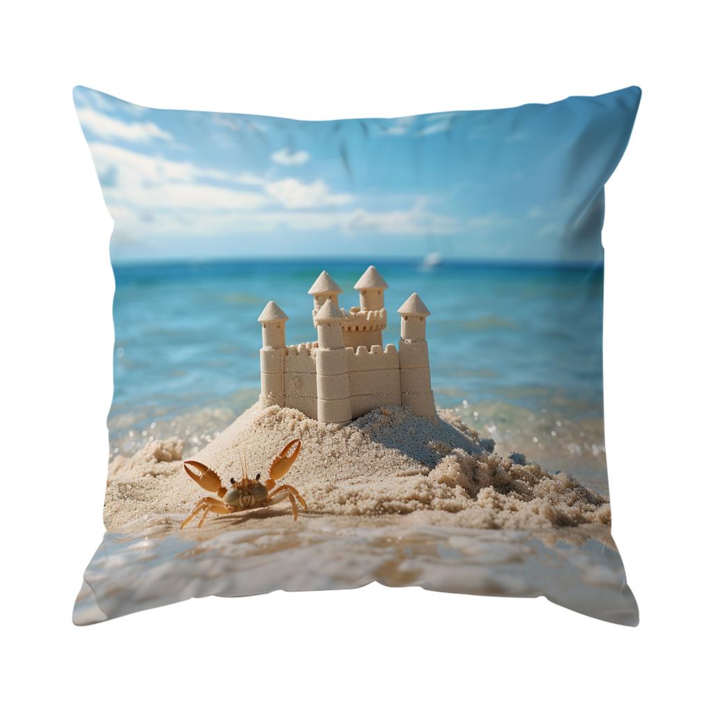 Pcs Beach Shells Singlesided Printed Pillowcase Cushion Coversuitable For Living Roombedroomcar Decoration
