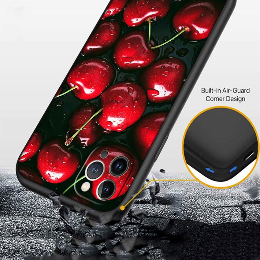 LO24 Чехол для телефона с мягкой оболочкой 'Вишневый фрукт' для Samsung Galaxy S20 S21 S22 Ultra FE + Plus A21S A22 A24 A25 A26 A30 A30S A31