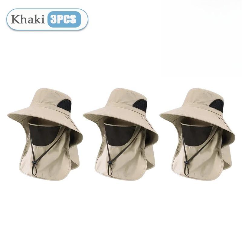 Summer Sun Hats UV Protection Outdoor Hunting Fishing Cap for Men Women Hiking Camping Visor Bucket Hat Neck Flap Fisherman Hat