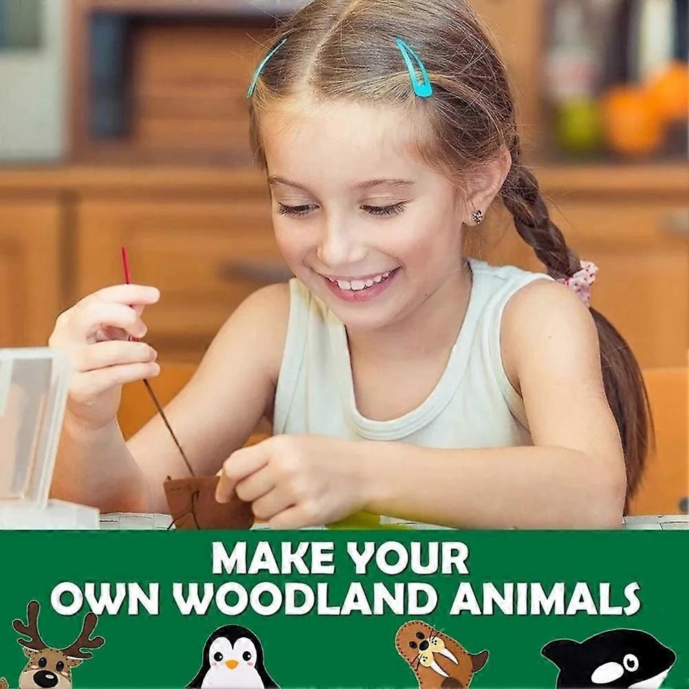 Polar Animals Sewing Kit for Kids Learn to Sew DIY Craft Art Kit Ages 5+ Gift