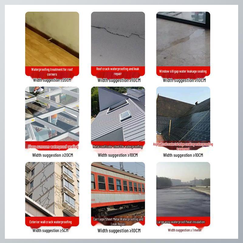 Водонепроницаемая бутиловая лента толщиной 5 см: Самоклеящаяся алюминиевая фольга в рулоне для ремонта протечек крыши, высокая вязкость