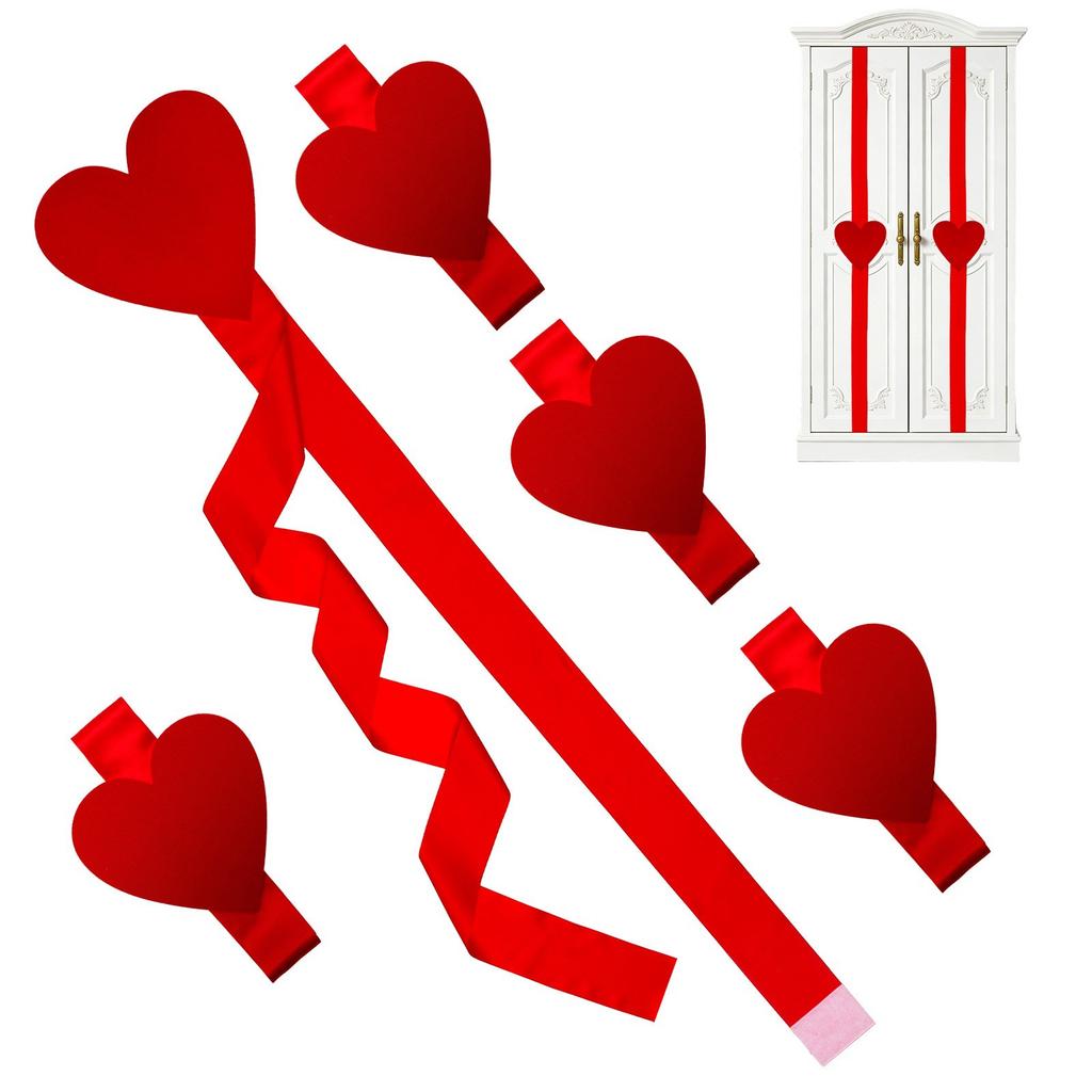 Декоративная лента на тему любви, домашний декор, праздничное оформление шкафа, ленты с сердечками, украшения на День святого Валентина.