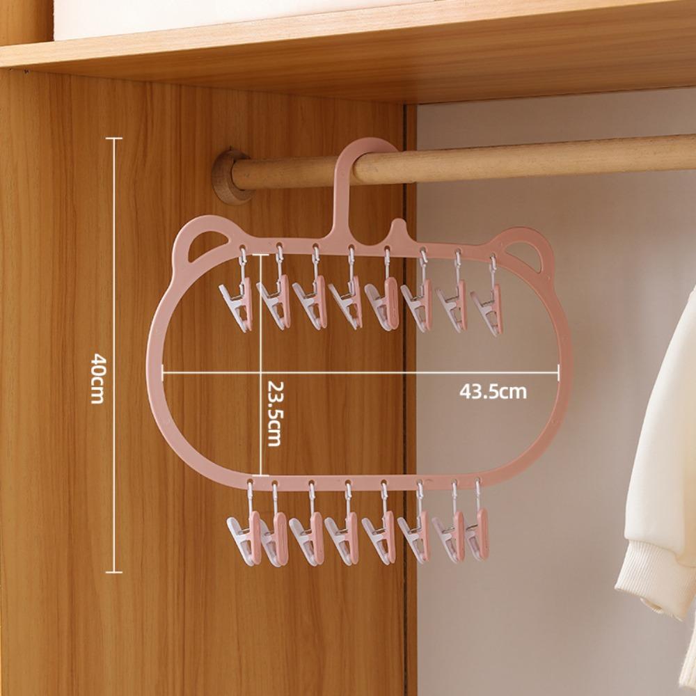 Removable Multi-Clips Drying Hanger Plastic Hanging Drying Rack Socks Drying Hanger  Underwear