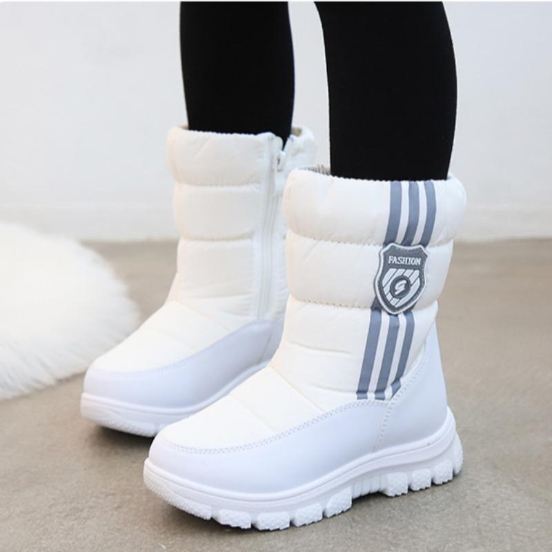 Fashion Versatile Children's Snow Boots Winter New Children's High-top Winter Boots Classmates Velvet Warm Cotton Boots