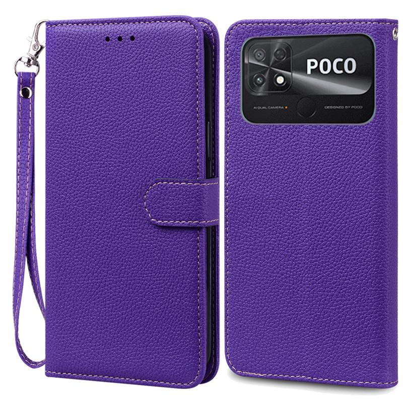 POCO C40 Case Leather Wallet Flip Case For POCO C40 Case Xiaomi POCO C40 C 40 PocoC40 Phone Cover Coque Fundas Etui Shell