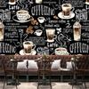 Расписанные вручную кофейные обои Промышленное украшение Фреска Ресторан Кафе Отель Кондитерская Фон Обои