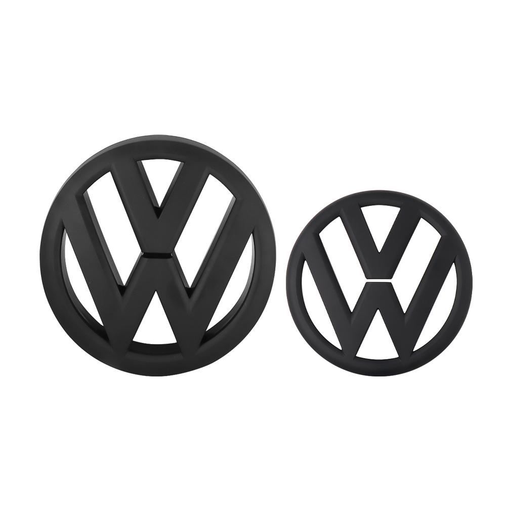 For Volkswagen MK2 2Pcs Car Original Front Radiator Grille Logo Cover for Volkswagen VW Golf 6 Mk6 2010 2011 2012 2013 Rear Trunk Lid Badge Sticker