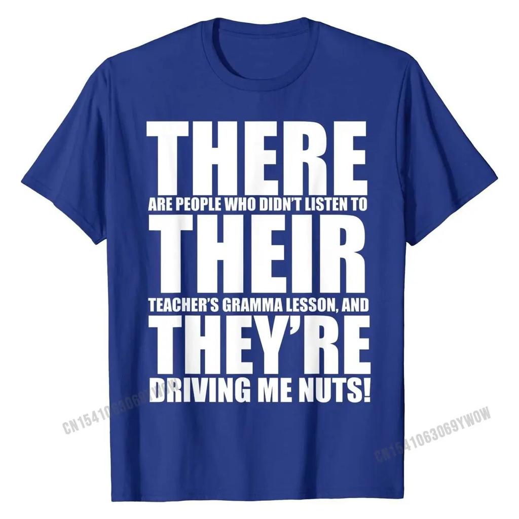 Там их английская грамматика, забавная юмористическая футболка с учителем, дизайнерская футболка, модные топы, хлопковая футболка унисекс, Европа