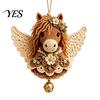 DIY Hanging Decoration Craft Crochet Animal Angel Ornament Kit, Yarn Pendant with Tutorials Christmas Tree Charm & Yarn, Cute Handmade for Adults