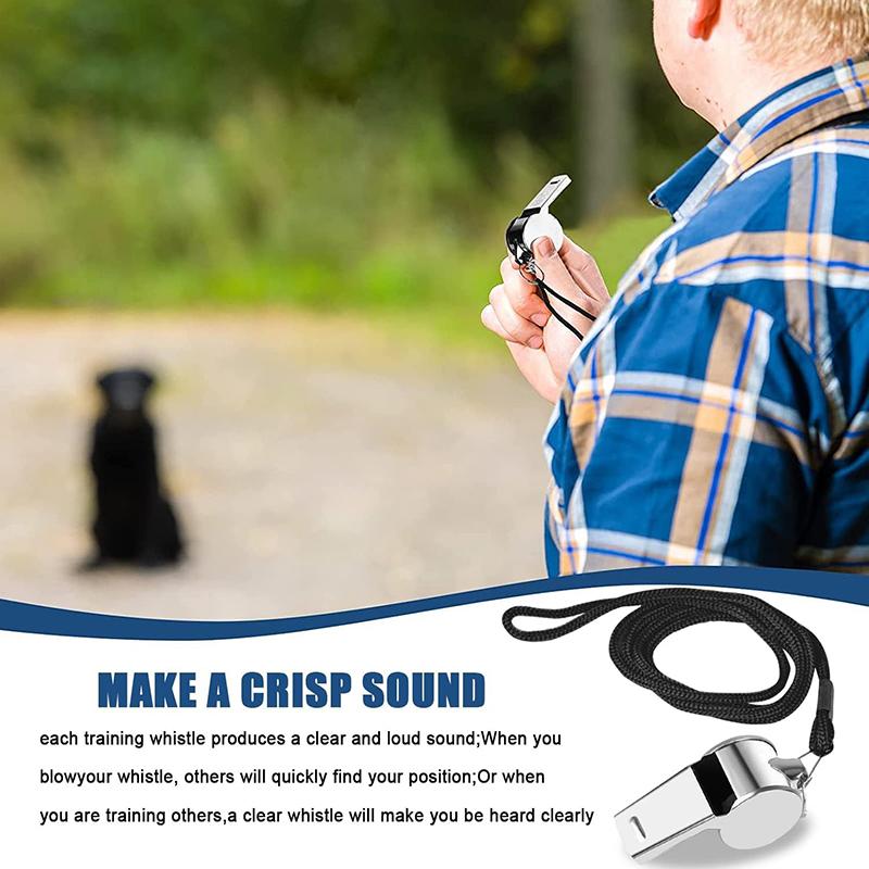 Уличный свисток для выживания Высококачественный свисток из нержавеющей стали Черный Розово-золотой Свисток на шею Спортивный свисток Свисток спасателя