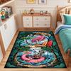 "Flamingo & Skeleton Summer Vibes" Patterned carpet, suitable as a non slip play mat for the living room and bedroom sofa