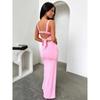 Urban Elegant Long Dress Women's Spaghetti Straps Spring Summer Dress High Slit Backless Sexy Party Dress