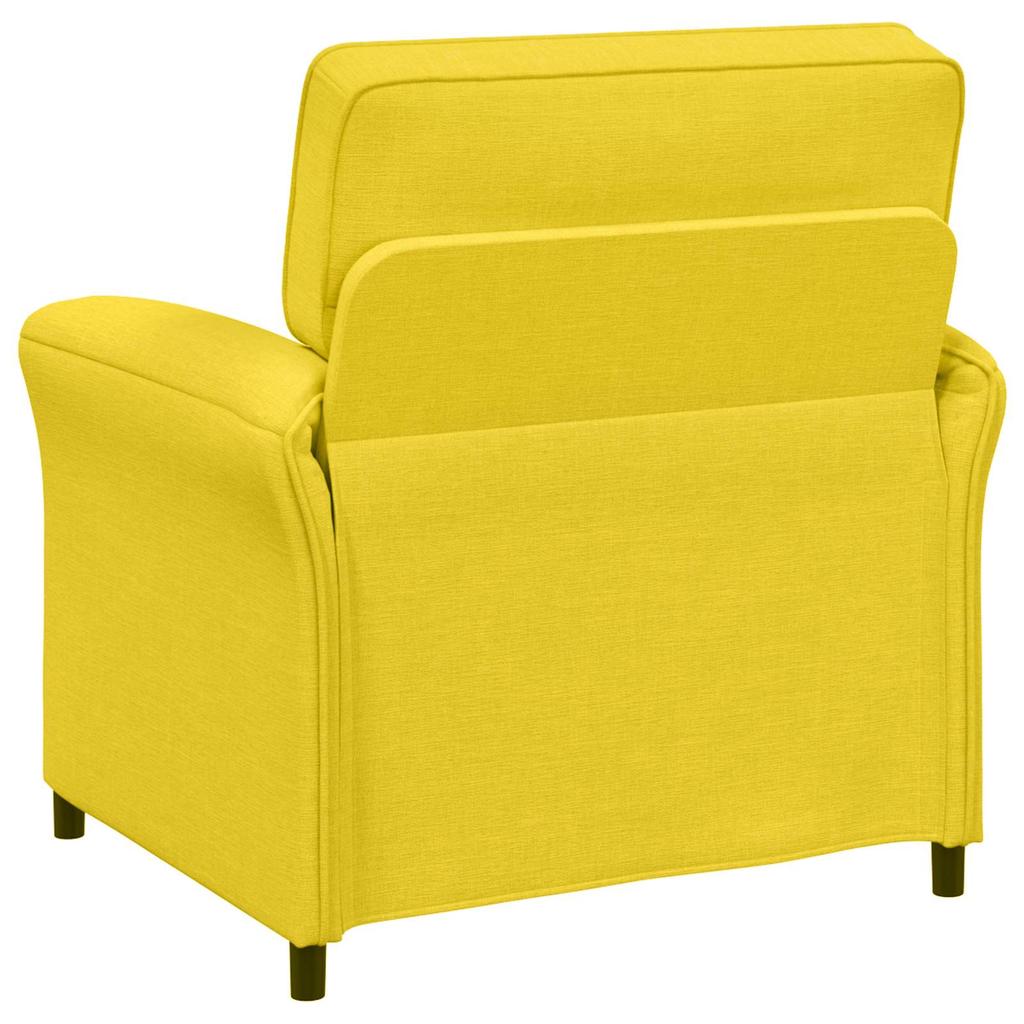 Sofa Set 2 pcs. Light Yellow Fabric