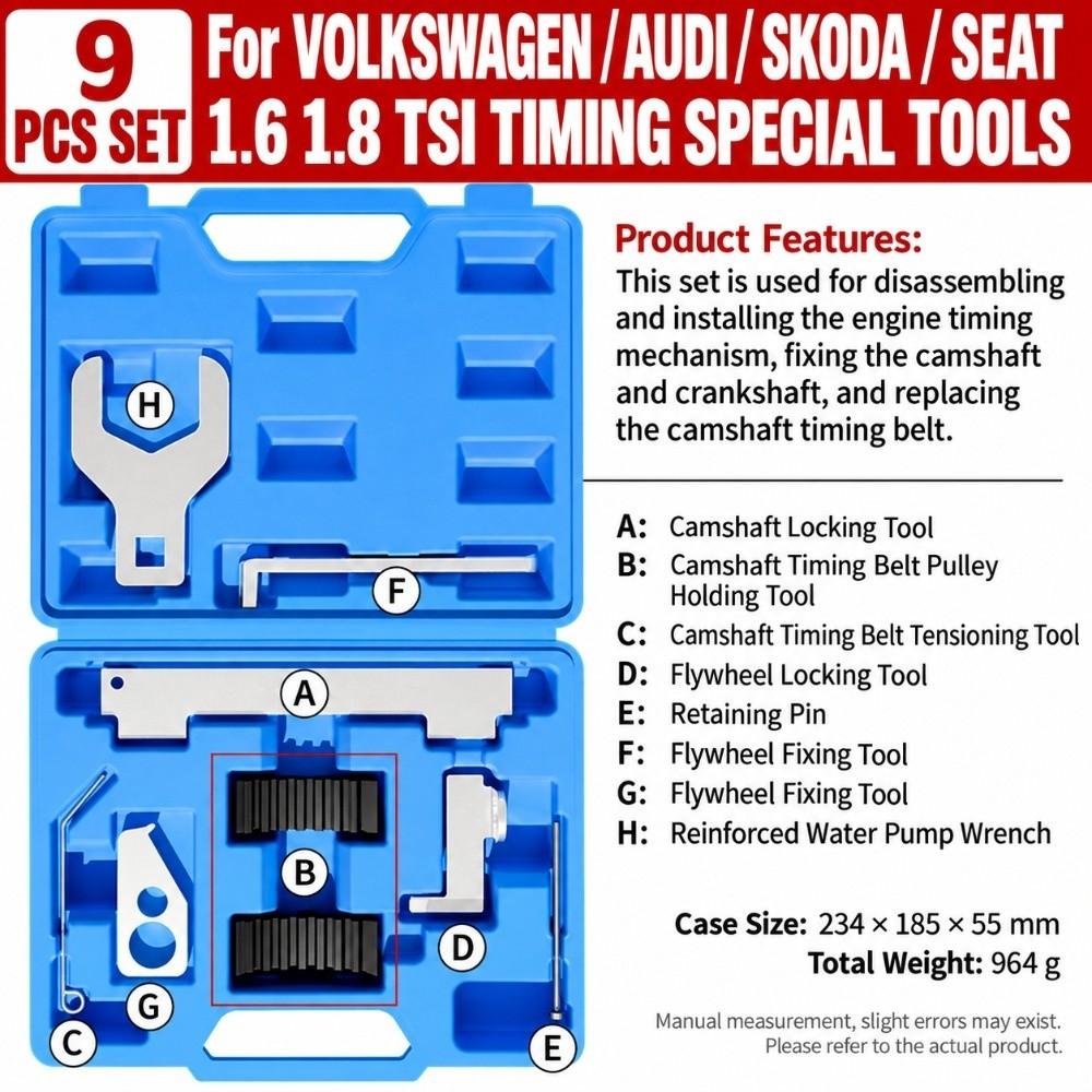 10Pcs Set Engine Timing Tool Kit Replacement Tool Timing Belt Tensioner Tool  Engine Repair