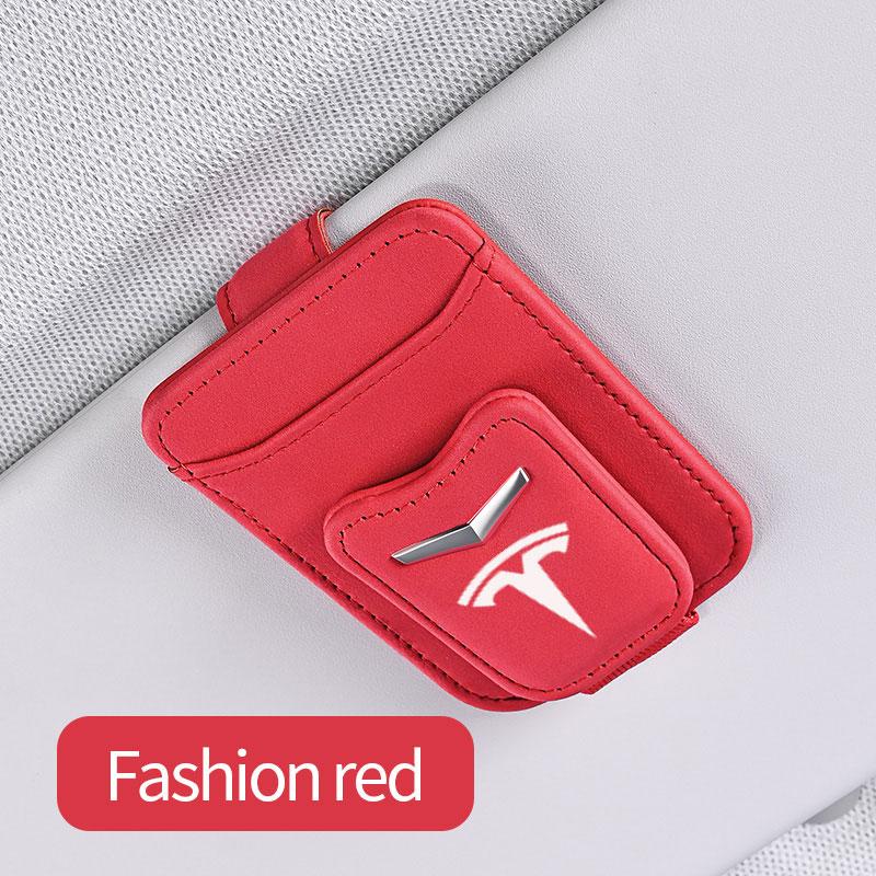 Зажим для очков в автомобиле Tesla подходит для всех моделей Tesla, устанавливается на солнцезащитный козырек для простого, но не простого