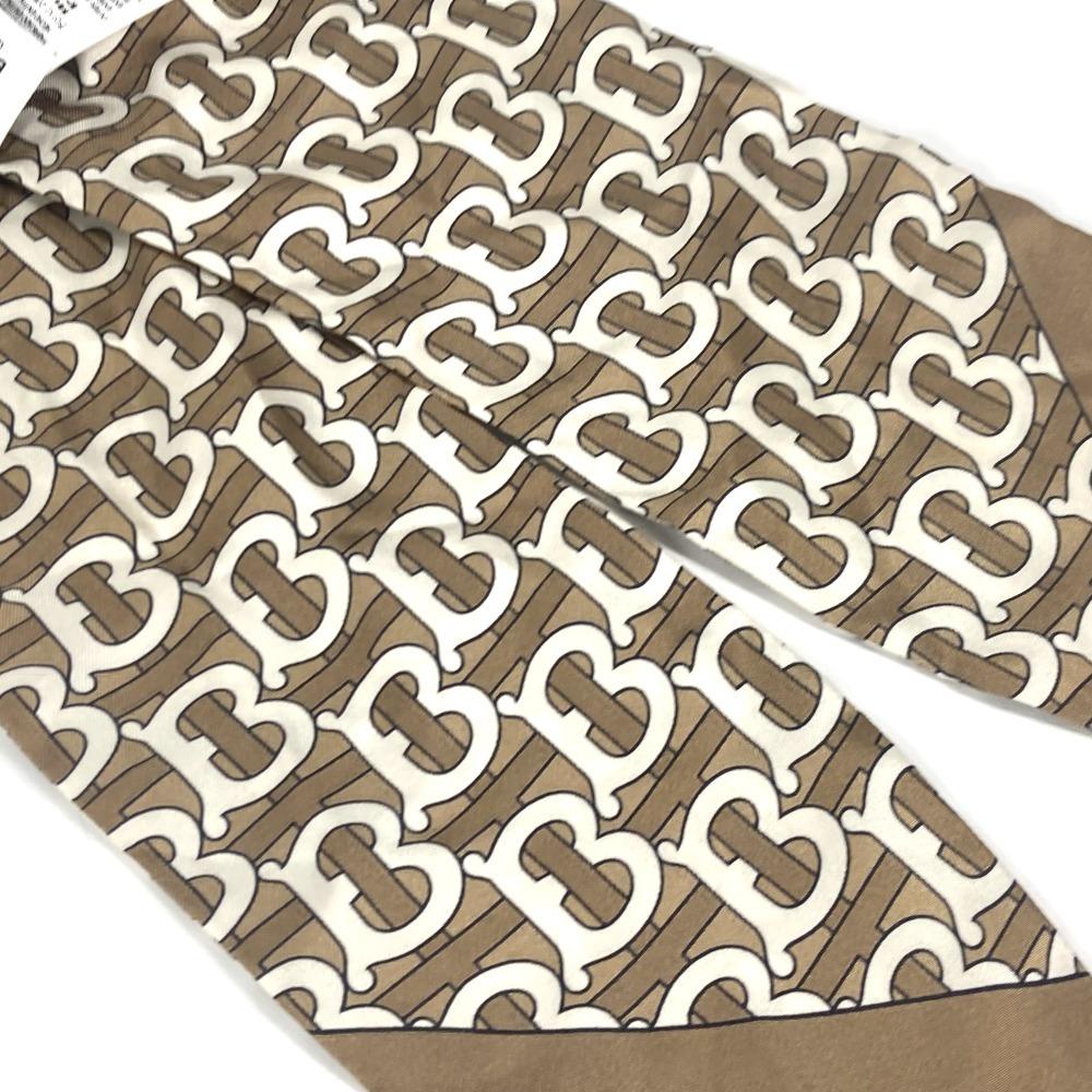 BURBERRY TB logo hair accessories hair rubber Shush silk Beige/White