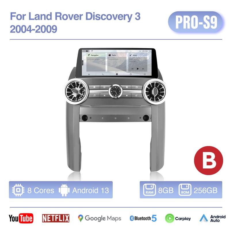 12,3 дюйма Для Land Rover Discovery 3 2004-2009 GPS-навигация Android 13 8+256 ГБ Carplay Автомагнитола Стерео Мультимедийный Видеоплеер