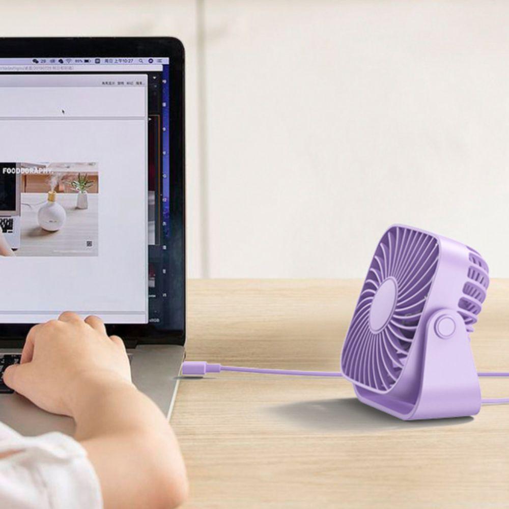 3 Speed Electronic Fan 360° Rotating Small Standing Fans Student Fan Desk Fan  School