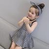 Baby Girls Summer Dress Kids Sleeveless Plaid Sling Skirts Children Princess Dresses