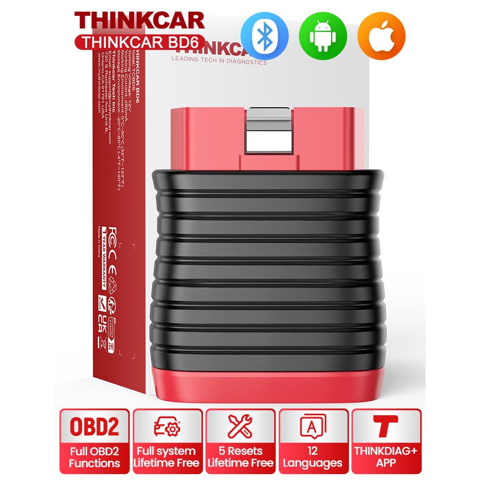 THINKCAR BD6 OBD2 Scanner Full System Car Diagnostics 5 Reset Services Diagnostic Tool Auto Read Clear Codes Car Scan Tool